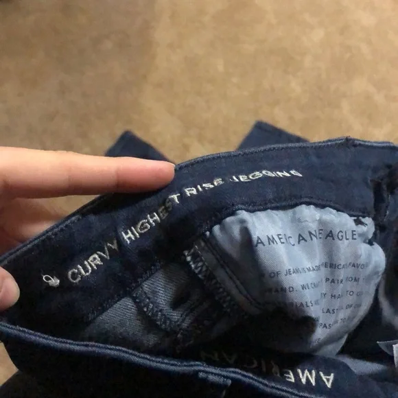 AMERICAN EAGLE curvy highest rise dark wash skinny jeans V26 - Picture 6 of 8